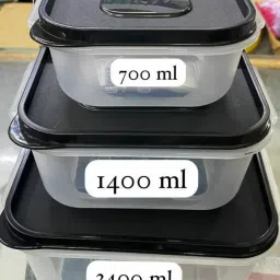 Plastic Cookie Jar- 600 ml, 1200 ml, 1800 ml-3