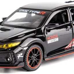 1:32 Diecast Model Car Type-R Toy Car PullBack Openable Door With light & Sound-image-5