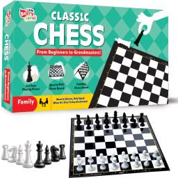 Junior Chess Board Game Set for Kids & Adults - 11" x 11" Board with Chess Pcs Strategy & War Board Game-image-69