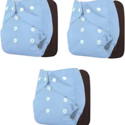 Newborn Nappy for Baby| Reusable Adjustable Pack of 3 Cloth Diaper+3 Insert Pads-image-8