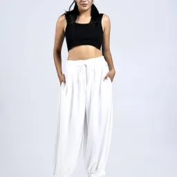 Solid Rayon Women Harem Pants-image-39
