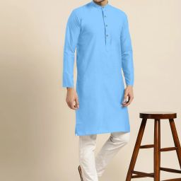 poshside Men Solid Cotton Blend Straight Kurta-picture-28