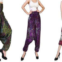 Printed Rayon, Cotton Women Harem Pants-image-30