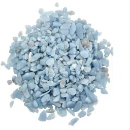 Angelite Crystal Chips |100gm | Crystal Rough Stone for Home Decor Polished Oval Crystal Stone-image-48