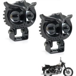 Owl Shape Dual Color Fog Light (Yellow and White for universal Bike (Pack 1)24 Fog Lamp Car, Motorbike LED (12 V, 40 W)-57