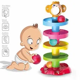 shyam creation 5 Layer Roll Ball Drop and Roll Swing Tower || Educational Toys image 2
