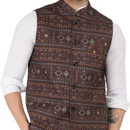 Graphic Print Men Waistcoat-image-41