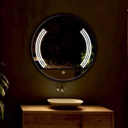 21x21 Inch LED Wall Mirror Glass with Touch Sensor Lights for Home Decor HD45 Bathroom Mirror-25