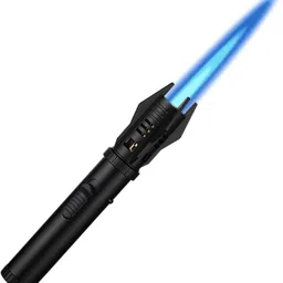 kizjorya Torch Lighter, Bright Fire Lighter with Safety Lock and Adjustable Flame Adjustable Red/Blue Flame, Refillable Butane Gas Windproof Jet Flame Pocket Lighter-picture-32