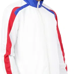 JUST JUNKIES White Polyester Lightweight Stylish Zipper Jacket for Bikers Riding, Cycling. Colorblock Men Wind Cheater-image-21