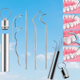 Teeth Cleaning Kit – 7-in-1 Dental Tools in Stainless Steel-image-50