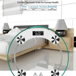 ACU-CHECK 180kg round glass platform digital electronic weighing scale bathroom scale Weighing Scale image 2