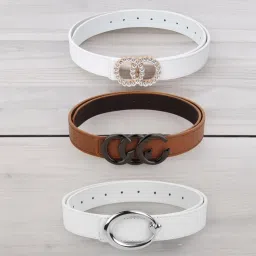 Women Casual Multicolor Artificial Leather Belt-image-39