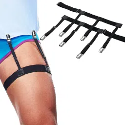 greyfab ™Men's Elastic Shirt Stays Non-Slip Locking Clamps Garter-image-49