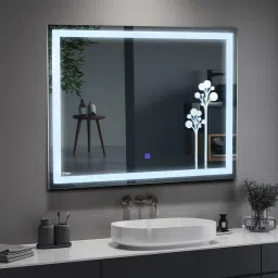 Side line Corner flower Bathroom Mirror-picture-13