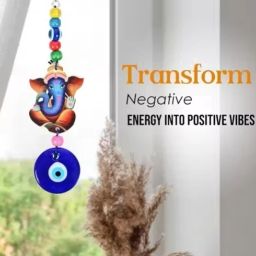 GANESH JI EVIL EYE Glass Windchime-image-8