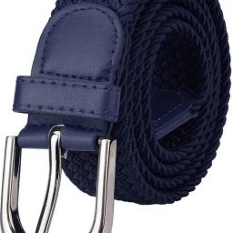 Women Casual Blue Canvas Belt-image-1