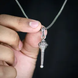 Jay Shree Ram Gada Lord Hanuman Chain Pendnet for Men and Women Alloy Pendant-image-6