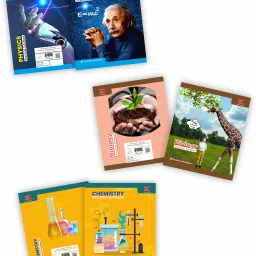 PREMIUM QUALITY PHYSICS CHEMISTRY BIOLOGY COMBO OF 3 B5 Notebook ONE SIDE RULLED 100 Pages-37