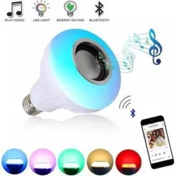 NEELTREDE Led Bulb With Bluetooth Speaker Music Light Bulb B22 LED White + RGB Light 10 W Bluetooth Party Speaker image 5