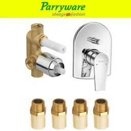 Praseo concealed Diverter Body , Upper Part MTA 4 pic set of 1 pic 108 Praseo Diverter with upper trim Diverter | Brass MTA 3/4 x 1/2 | Complete set Diverter Faucet-4
