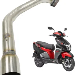 Scooty Custom Exhaust Bend Pipe Middle Pipe for TVS NTORQ 125 TVS NA Full Exhaust System-8