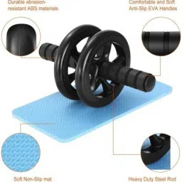 shopeleven Dual Wheel AB Roller - for Core Abdominal Workouts and Belly Fat Burner Ab Exerciser image 3