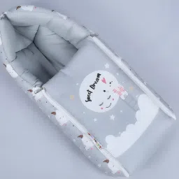 3 in 1 Baby Bed, Sleeping Bag & Carry Nest, Cotton Baby Bedding for New Born for Baby Carrying Pack of 1 Moon Design-image-49