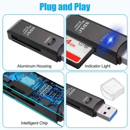 DIGICLIMBER High Speed USB 3Card Reader DCR-006 Card Reader Card Reader image 5