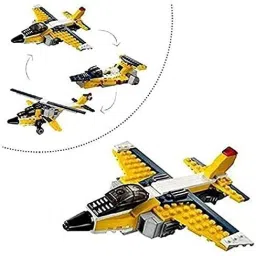 sr toys 130 Pcs Architect Series 3 in 1 Aeroplane Helicopter Lego Compatible Building Blocks (Multicolor) image 2