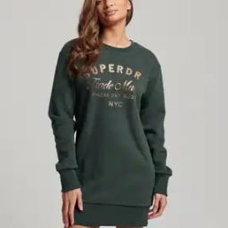 Luxe Metallic Logo Jersey Dress-image-15