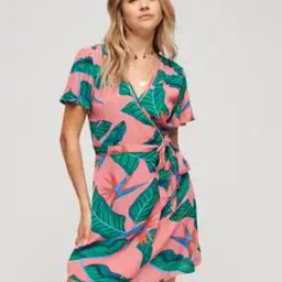 Printed Wrap Dress-image-1