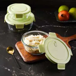 ceradeco Round Glass Lunch Box With 3 Different Size-picture-6