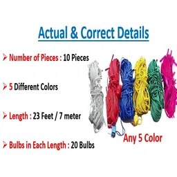 Pixofeet 10 Pcs Red & Blue LED String Lights image 4