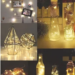 ENORMITY 10 Pcs White Cylindrical Shape String Lights image 5