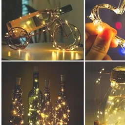 ENORMITY 10 Pcs White Cylindrical Shape String Lights image 2