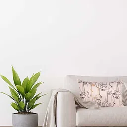 Home White & Orange Abstract Rectangle Cushion Cover-image-30