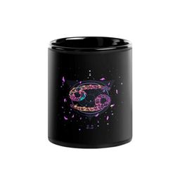 RISH Black & Pink Printed Ceramic Glossy Coffee Mug 325 ml-14