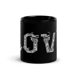 RISH Black & White Printed Ceramic Glossy Coffee Mug - 325 ML-image-21