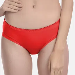 StyFun Women Anti Microbial Stretchable Mid-Rise Hipster LS_Chinki_Panty_Red-image-4