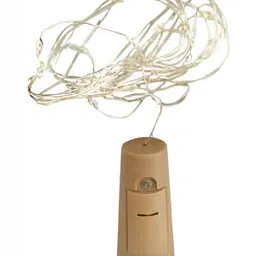 SPARK WORLD 20 Yellow Cork LED String Lights-4
