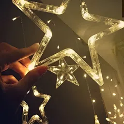 SPARK WORLD Yellow Star Shaped String Lights image 1