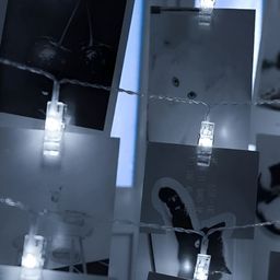 SPARK WORLD White Photo Clip Shape String Lights-38