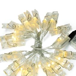 SPARK WORLD White Photo Clip String Lights-46