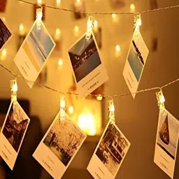 SPARK WORLD Yellow Photo Clip String Lights-22
