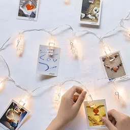 ENORMITY Yellow Photo Clip Shape String Lights-28