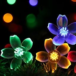 ENORMITY Yellow & Green Flower Shape String Lights image 1