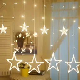 ENORMITY Yellow & White Star Shape String Lights-8