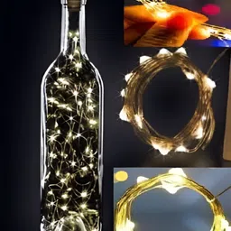 ENORMITY Golden Yellow Rice Shaped  Cork LED String Lights-31