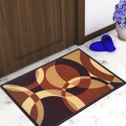 Athom Trendz Brown & Beige Self-Design Anti-Skid Doormats-14